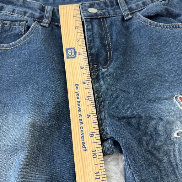 YESSTYLE Sosana Low Waist Butterfly Embroidered Bootcut Jeans Size M 26 in insea - Picture 12 of 13